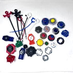 Beyblade Hasbro Lot Multiple Launchers Spinners Metal Weights Parts